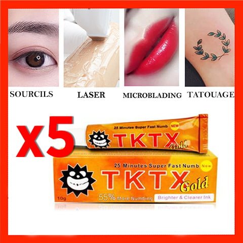 ✅ Our most powerful anesthetic cream TKTX 55% 🤩 Pack 5 - Limited offer